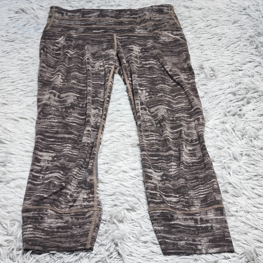 Athleta Paint Bucket Relay Capri‎ Leggings Womens XS Gray Athletic Yoga 138202